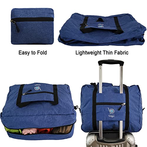 Bago Personal Item Travel Bag For Airlines - Fits As 18x14x8 inches Travel Bag Spirit & Frontier Airlines - Foldable Duffle Bag For Travel - Personal Item Bag Small Carry On Bag For Air Travel2