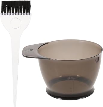 Healifty 2PCS Hair Dye Brush and Bowl Set Professional Salon Hair Colour Mixing Dyeing Kit Hair Dye Coloring Tools Hair Tinting Set