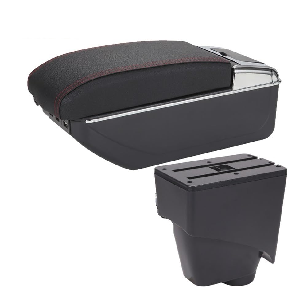 Aierdeyp B1 Black Red 7Usb Car Armrest Box For Citroen For C3 For C4