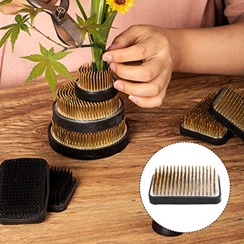 Amosfun Flor Sapo Suporte Redondo Pino de Arranjo Floral Porta Agulha JaponÃªs Ikebana Kenzan para H