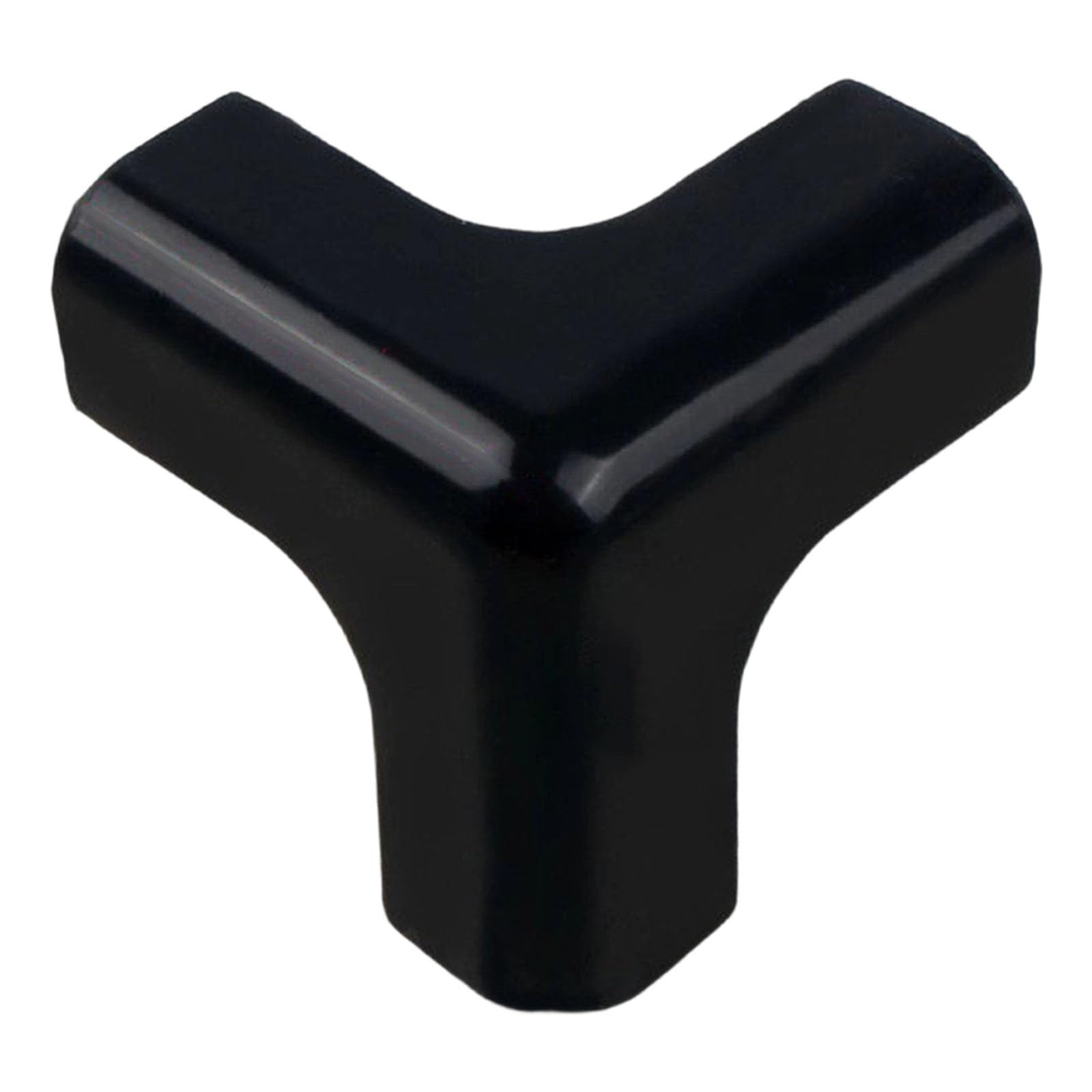 Silicone Corner Guards for Range Hood and Furniture, 4 Pack Soft Edge Protectors, Anti-Collision Safety Bumpers for Kitchen Cabinets Tables, Removable Adhesive, 4.5x4.5x1.4cm (Black)