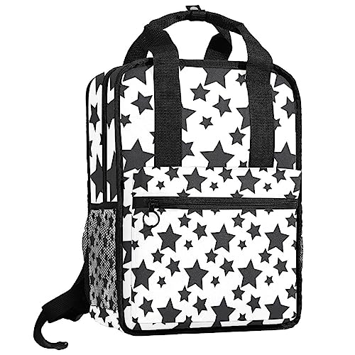 Sac à dos pour garçon motif étoiles noires 14x10.2x4.7 in ajustable