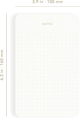 Miniatura 3 de Elegantes blocs de notas para profesionales, blocs de notas de ejecutivos, minimalistas, lámina dorada, diseño punteado, paquete de 3, 300 hojas en