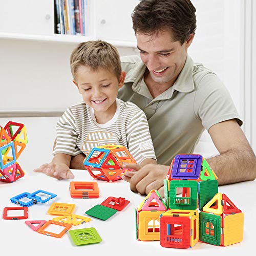 Kidcheer Upgraded Magnetic Tiles Stem Toddler Toys For 3+ Year Old Boys And Girls 134Pcs Educational Toys For Kids 3D Magnet Building Blocks Gift - Compatible With Major Brands Blocks #TOP6