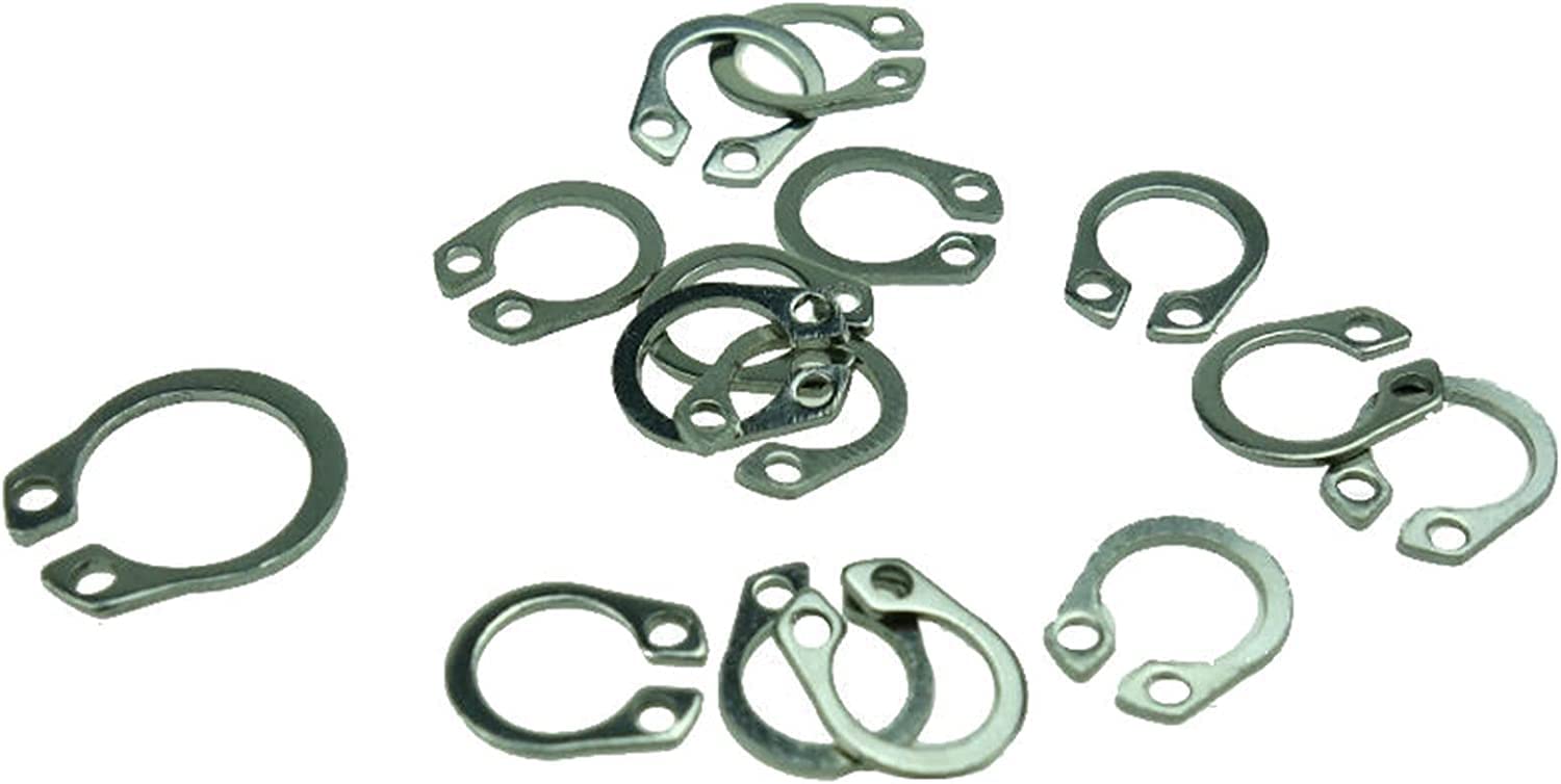 Arandelas metálicas, Arandelas M3-M26, Eje de Acero Inoxidable, Tipo C, Anillo de retención elástico, 50 Unidades