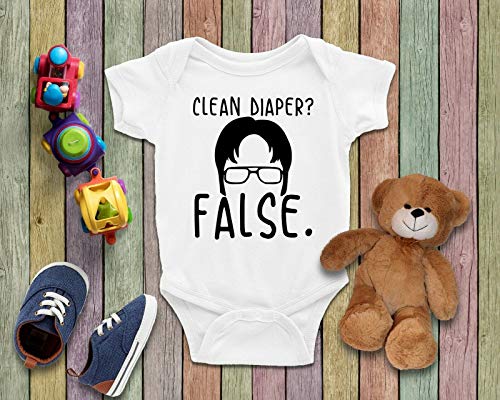 The Office Clean Diaper - False Funny Dwight Shrute Dirty Diaper Baby Bodysuit2