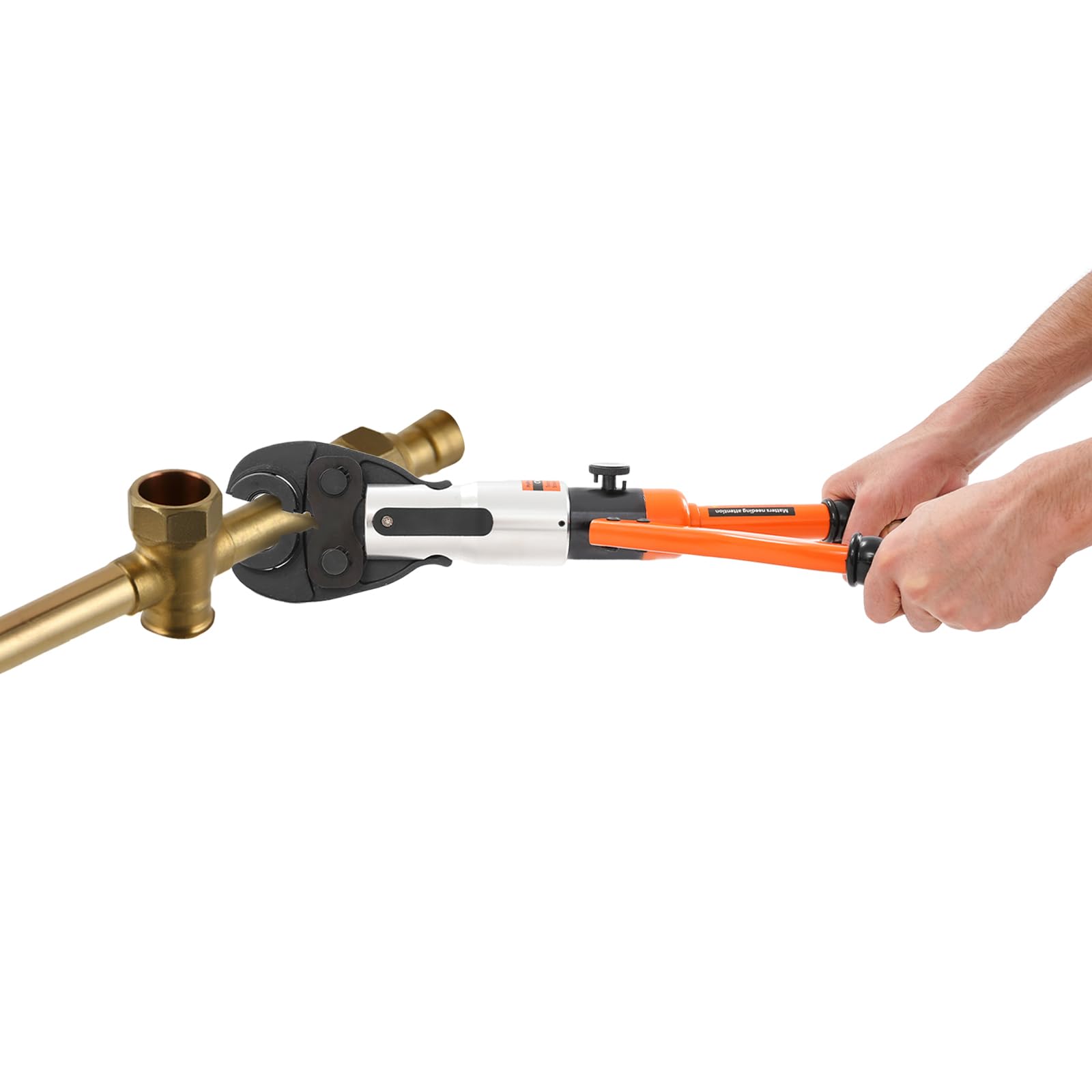 Crimpadora multicapa hidráulica 9 moldes V/TH Kit de fontanería (naranja) | Acero aluminio hidráulico 9 moldes V/TH prensado multicapa plomería maletín transporte astillero