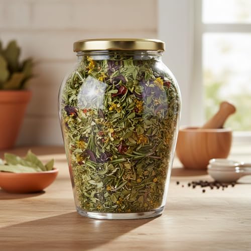 Image of ginoya brothers - Kitchen Glass Jar (3, 1000 Ml. Pot Shape Jar)