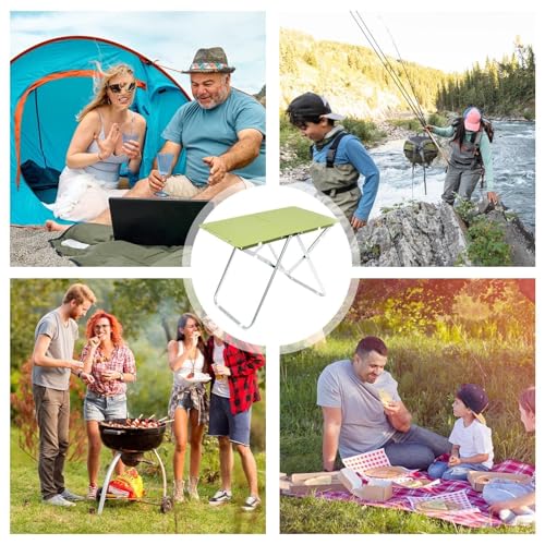 Table pliante d'extérieur portable en aluminium avec structure stable - 6