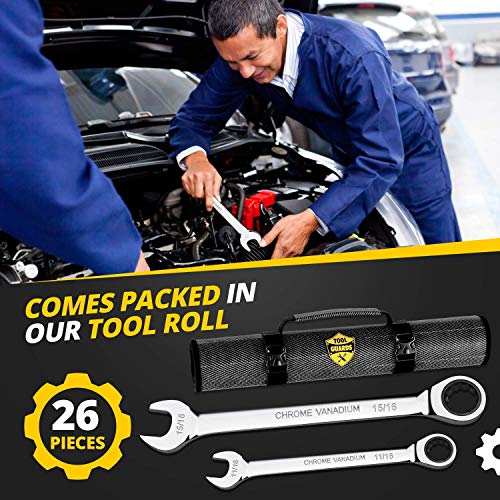 [26 Pieces] Ratcheting Wrench Set | Unbreakable INCH + MM - Thumbnail 5