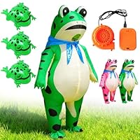 Kaleluv 2026 New Inflatable Frog Costume, Funny Blow Up Frog Costume Adult with Air Pump, Frogs Onesie Adult for Cosplay Party (Green, L 5'9”-6'3”)