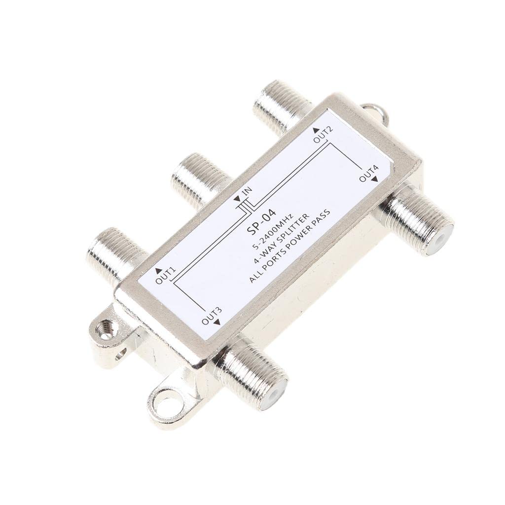 Way Coax Cable Splitter Coaxial Cable TV Antenna Satellite Signal  Split|Consumer Electronics TV Video Home Audio TV Video Audio  Accessories