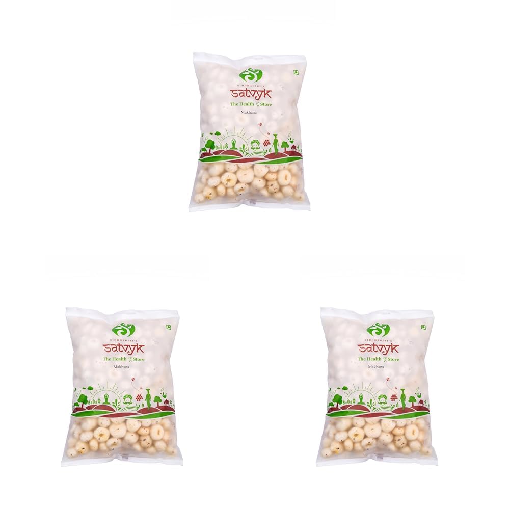 S Siddhagiri's SATVYK THE HEALTH re STORE Makhana (Fox Nut) -100gm (Pack of 3)-image-31