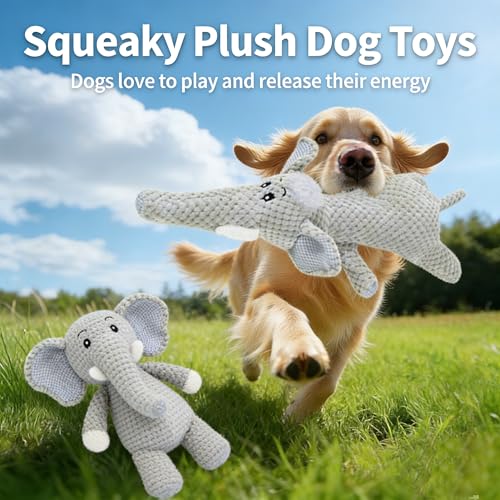 Juguete para perros interactivo elefante gris miniatura 3