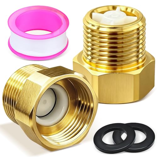 KOVSGQ Rückschlagventil 1/2 zoll Rückflussverhinderer DN15 Rückflussverhinderer Messing mit Innengewinde und Außengewinde 2Stk für Gartenpumpe Waschmaschinen Wasserleitung Warmwasserbereiter