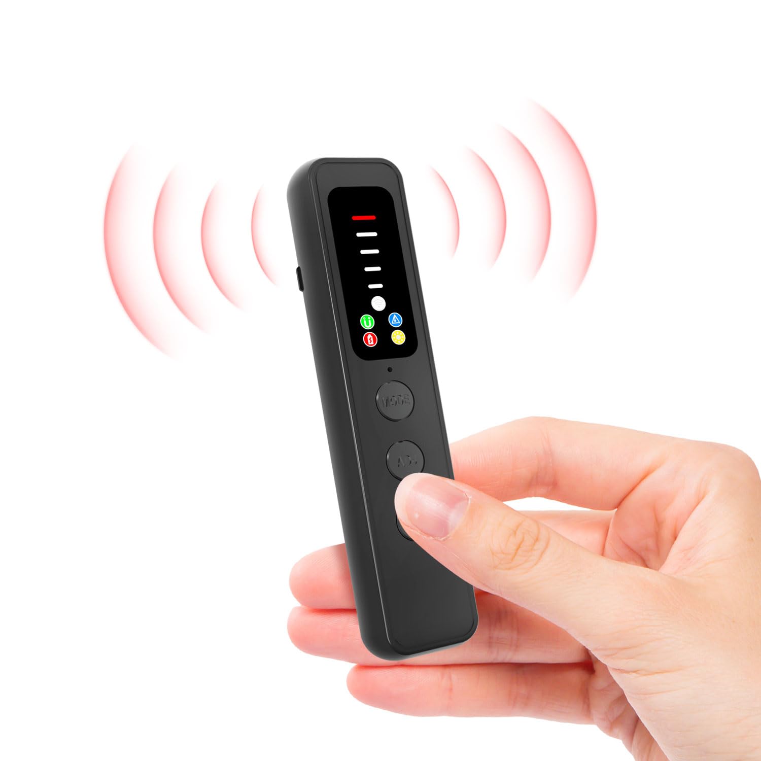 BEEDMXU Hidden Camera Detectors, Spy Camera Detectors, GPS Tracker & Eavesdropping Device Signal Scanner, Hidden Device Finder for Hotels Car Office Home Travel, 5 Levels Sensitivity 4 Modes