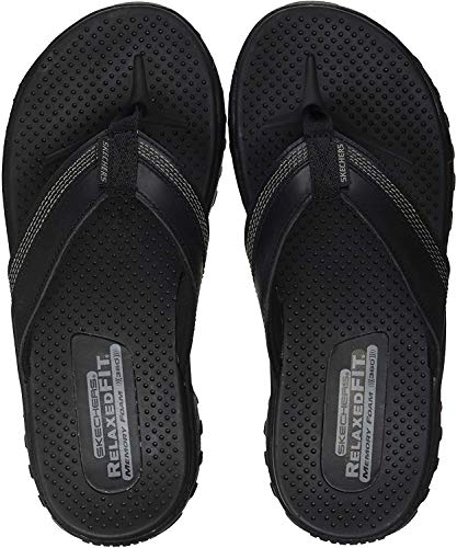 Image of Skechers Men's Reggae Cobano | Casual, Relaxed Fit, Memory Foam, Flip Flop Thong Sandal