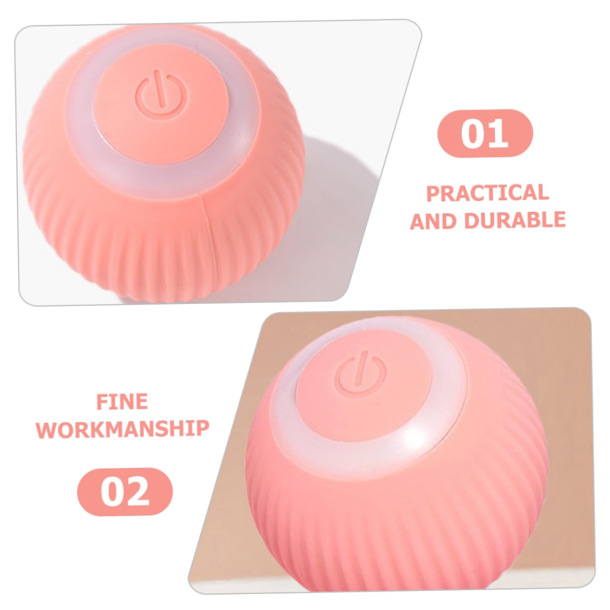 Yardwe 3stücke Interaktives Katzenspielzeug Mit Geräuschfunktion Lustiger Katzenball Für Indoor-Spiel Wiederaufladbares Spielzeug Aus Langlebigem Material Für Kleine Katzen Und