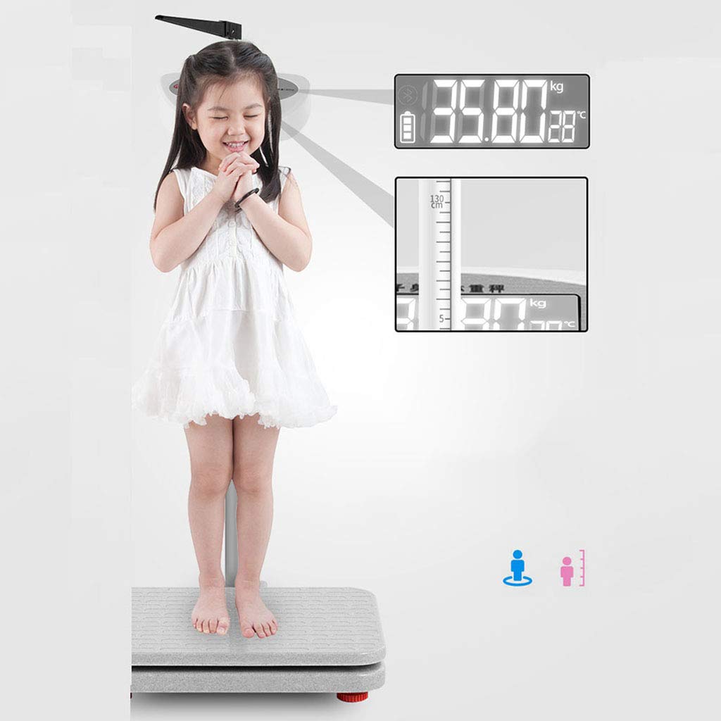 Bilancia professionale per medico, bilancia elettronica per altezza e peso, bilancia digitale di precisione, display a LED ad alta definizione, misurazione accurata 70-190 cm