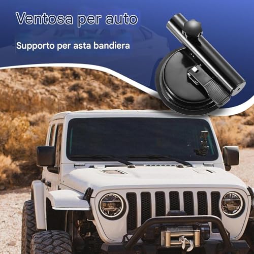 Support pour drapeau de voiture avec base renforcée anti-vibrations