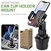 Car Cup Holder Phone Mount, Phone Holder Mount Cradle Universal Adjustable Compatible for Apple iPhone, Samsung Galaxy, Moto, Google Pixel Smartphones