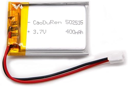 Número de pieza verificado por MSDS: 502535, batería recargable de iones de polímero de litio Li Lipo de 3.7V 400mAh con conector JST de 2 pines de