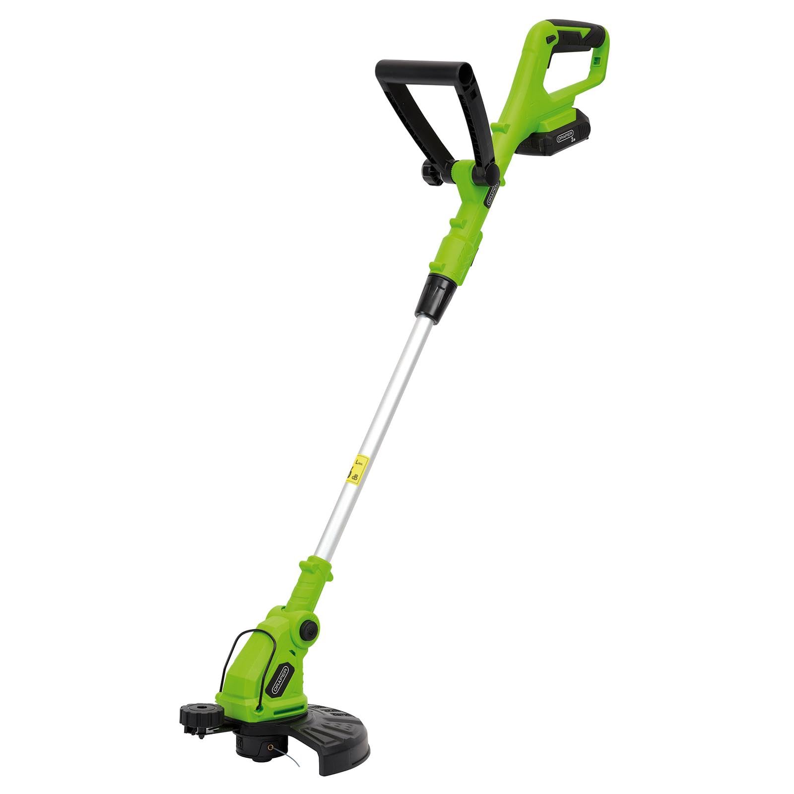 Draper Green And Black 31860 18V 2-In-1 Grass Trimmer, 1 X 2.0Ah Battery, 1 X Charger
