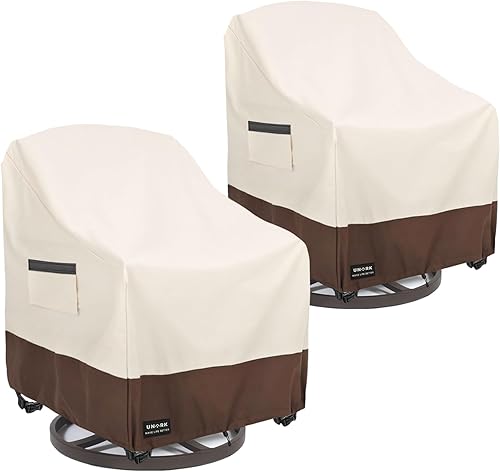 Miniatura 15 de Fundas para sillas giratorias para exteriores, impermeables, 1 paquete, fundas para sillas de exterior, fundas para muebles de patio, sillas