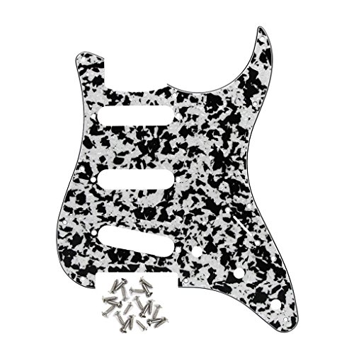 IKN 11 trous vis de montage guitare Pickguard SSS Scratch Guards pour guitares Stratocaster Fender électriques… - Les Beatles, Paul McCartney, John Lennon, RIngo Starr, George Harrison IKN 11 trous vis de montage guitare Pickguard SSS Scratch Guards pour guitares Stratocaster Fender électriques…
