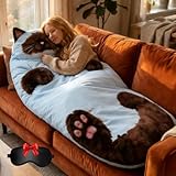Genérico Saco de Dormir Esponjoso para Gatos Adultos, Adorable Saco de Dormir Tipo sobre de 170 cm, Manta cálida Lavable...