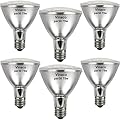 Vinaco PAR30 Flood Light 75W, 6 Pack High Brightness 1000LM PAR30 Halogen Long Neck Dimmable,PAR30L Flood 75 Watt 3000K Warm White, Long Lasting PAR30 75W 120V Flood Long Neck with E26 Base