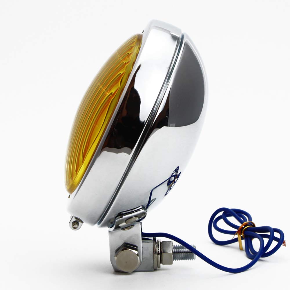 イエロー・クロームライトセット Amazon | ジルズプロダクツ ヘッドライト 4.5インチ 薄型 ベイツ