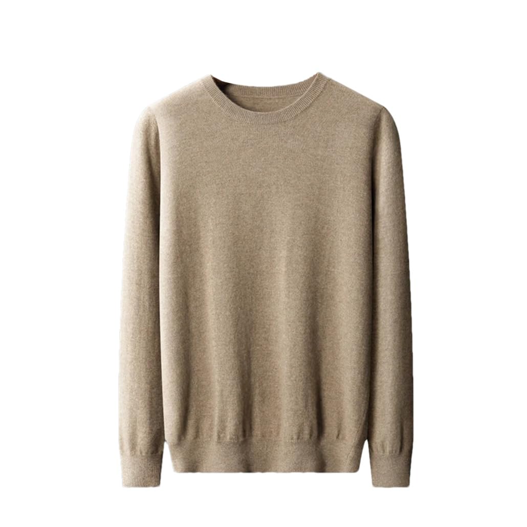 Maglione da uomo in cashmere con scollo rotondo, per primavera e autunno, morbido, casual, da lavoro