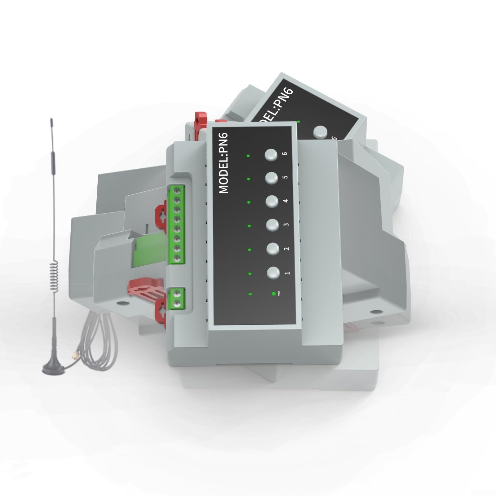 Modulo relè WiFi compatibile a 6 canali, interruttore intelligente 16A con override manuale e interfacce personalizzabili per il controllo degli elettrodomestici (antenna wifi Ex)