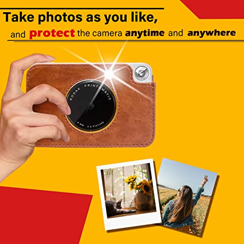 Funda de Cuero PU para Kodak Printomatic Retro Marrón miniatura 6