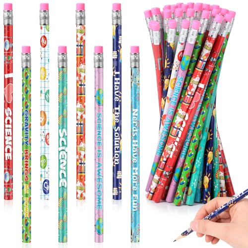 Lápices científicos Nezyo 48 pcs con borrador miniatura 1