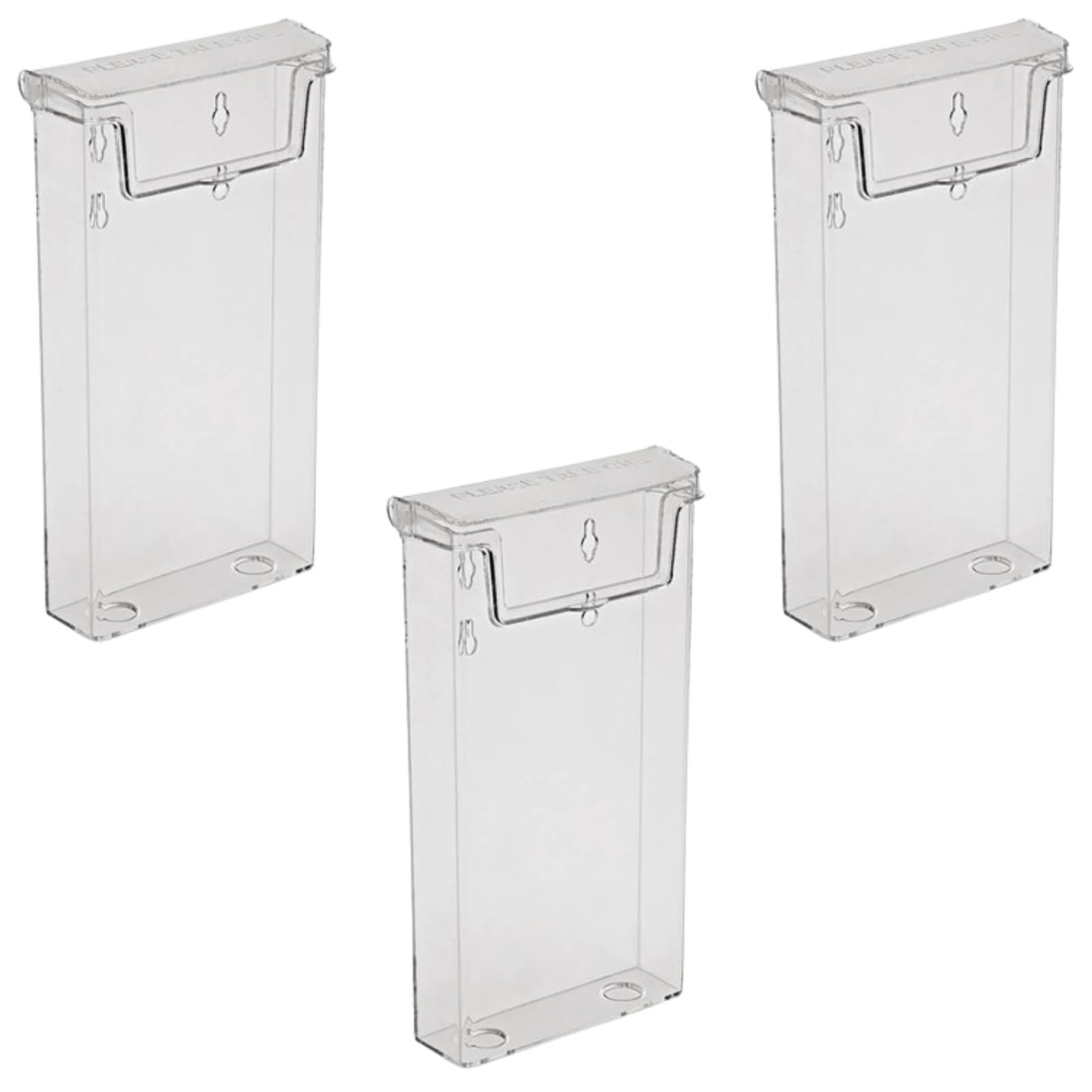 CompleteShopfittings Wall-Mounted Weather-Resistant Outdoor DL/Trifold Leaflet Holder Waterproof Dispenser Exterior Display (3 Piece)