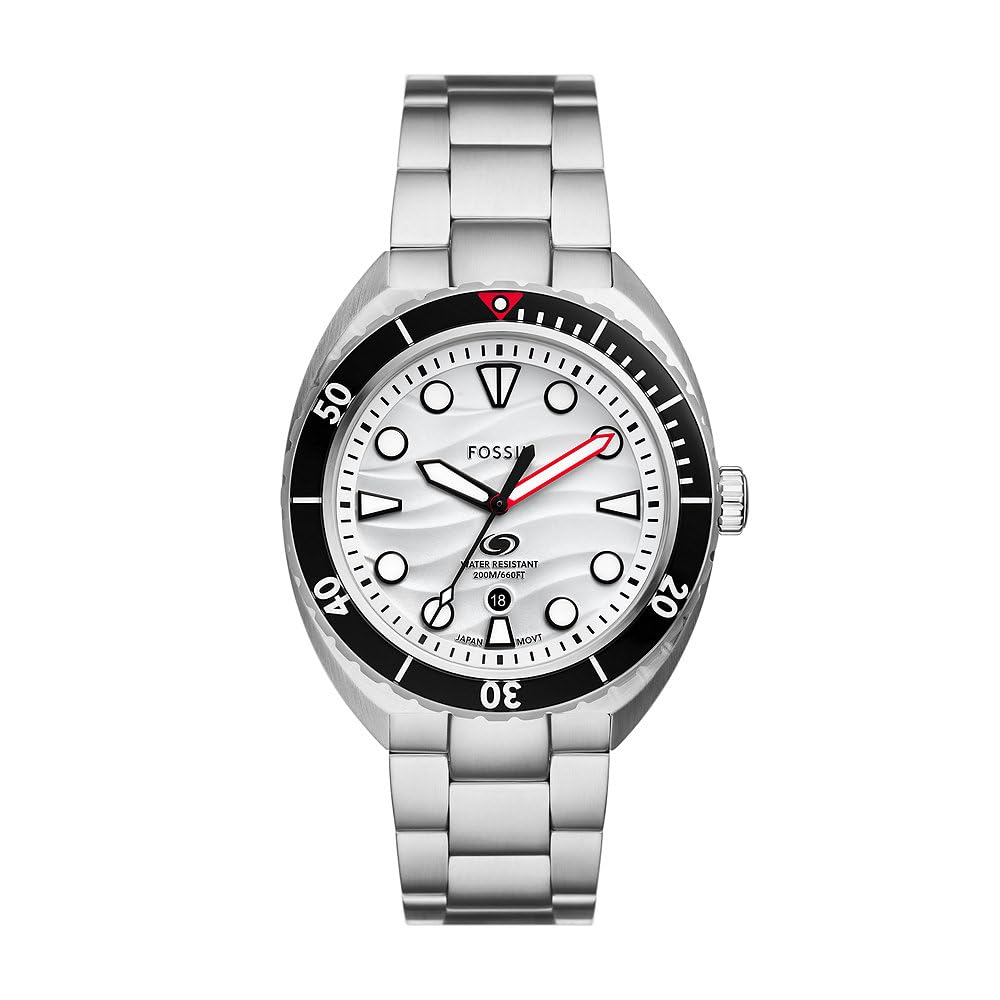 Fossil Breaker Three-Hand Date Stainless Steel Watch - FS6063