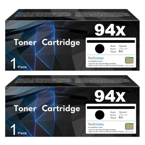 94X Toner Cartridge Black High Yield, 2-Pack