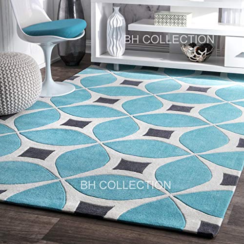 Image of Classical Look Plain Handmade Tufted Carpet with Super Soft & Pure Woolen Carpet for Your BEDROOMS & Living Room with 1 INCH Pile Height 12.0 X 18.0 FEET (360x540 cm) Multi