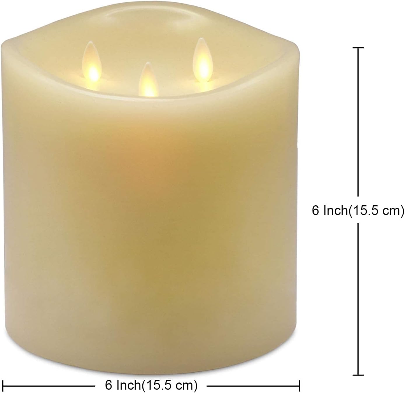 Blасk Frіdау - 50% оƒƒ AGLARY Large 6”x 6 Battery Operated Pillar Candles,Vanilla Scent 3 Moving Wick Electric Candles with Remote Control, Timer Function, Ivory