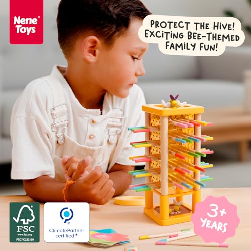 Juego de Mesa Torre de Madera BeeFall 4-en-1 para Niños 3+ miniatura 3