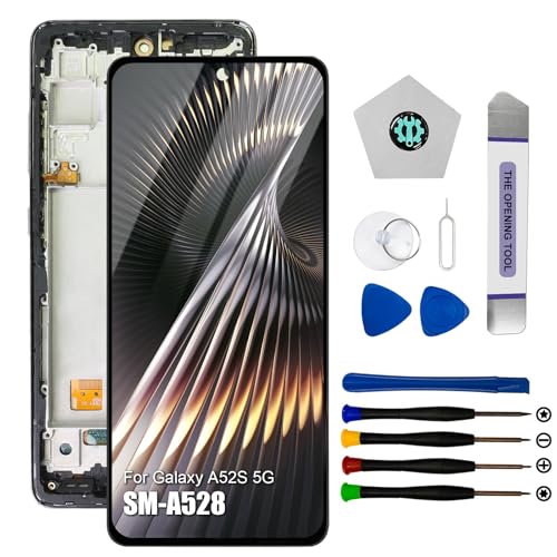 Dinow Écran pour Samsung Galaxy A52S 5G SM-A528B, SM-A528B/DS, SM-A528N Complet LCD Tactile pour Samsung Galaxy A528 Display (avec Outil de réparation)