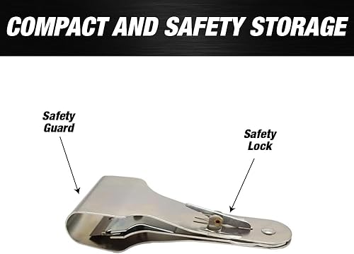 Miniatura 4 de Herramienta raspadora ajustable de posición de 3 vías, 8 pulgadas, removedor de adhesivo adhesivo (2 unidades), incluye 1 caja de 100 cuchillas de