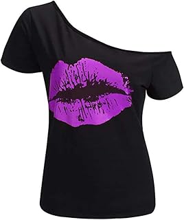 Magicmk Womens Causal Shoulder T Shirt