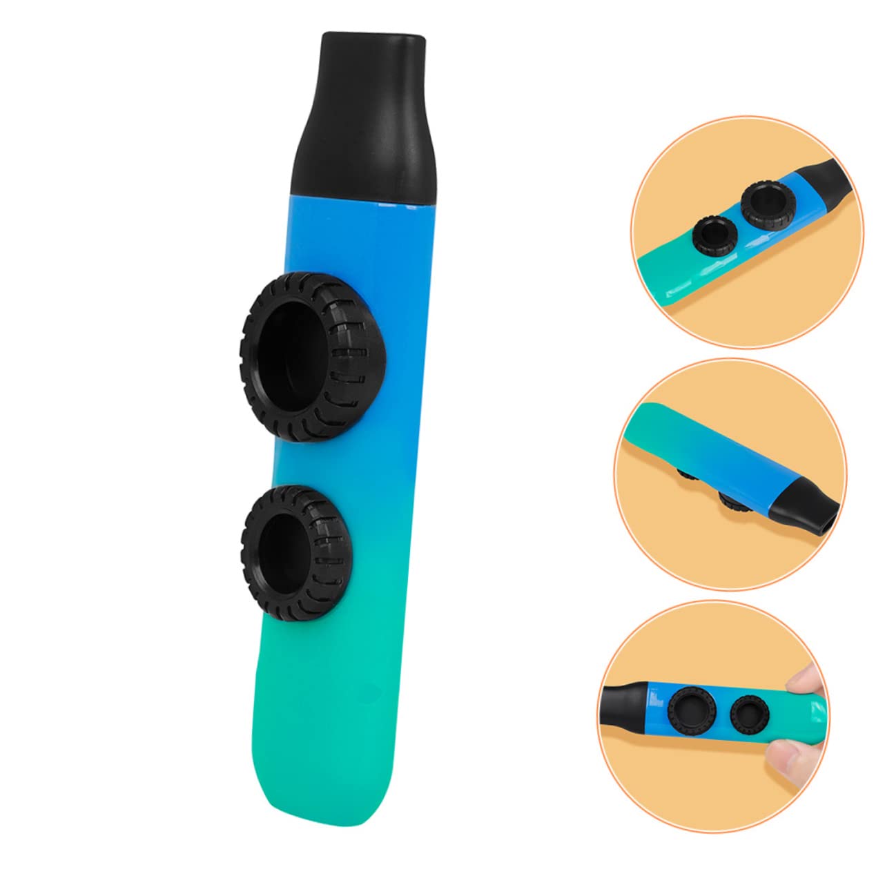 TOYANDONA 4ensembles Kazoo Professionnel Pour Guitare Et Ukulélé De Kazoo Double Trou Avec Membrane Instrument Musical Pour Garçon Fille Et Adultes Couleur Dégradée