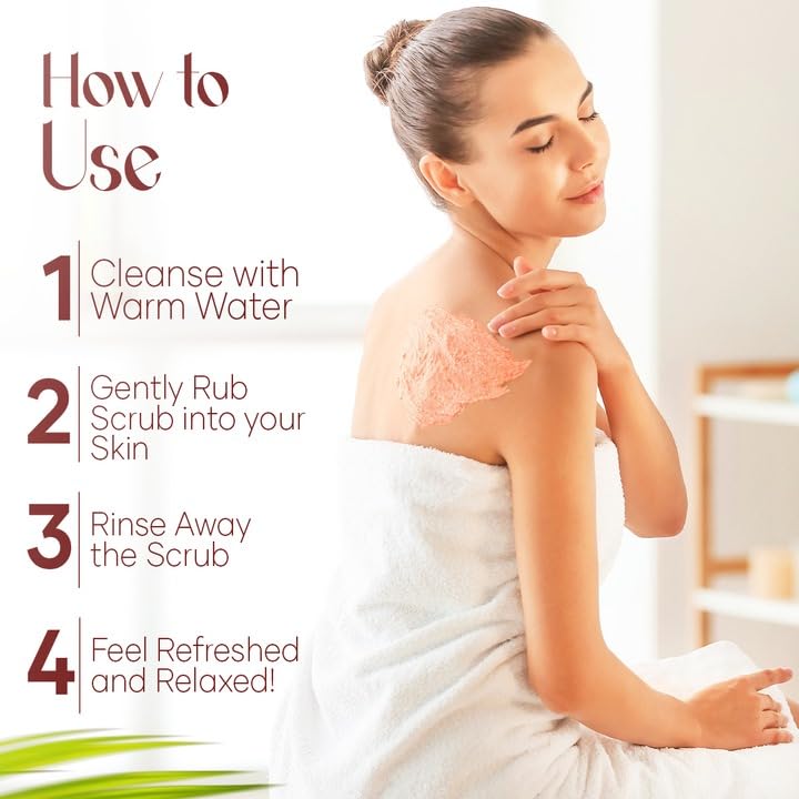 Miniatura 8 de Exfoliante corporal de sal del Himalaya de 12 onzas cada paquete individual  con colágeno y células madre  Exfoliante de sal exfoliante para la