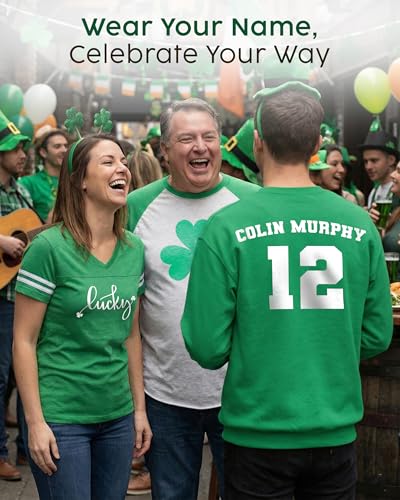 Custom St Patrick's Day Shirt Sweatshirt - Personalized Saint Pattys Tee & Irish Outfits - Customized Pattys Shirt miniatura 2