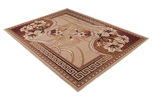 Tapis de salon beige 250 x 350 cm classique raffinement Verona - 6