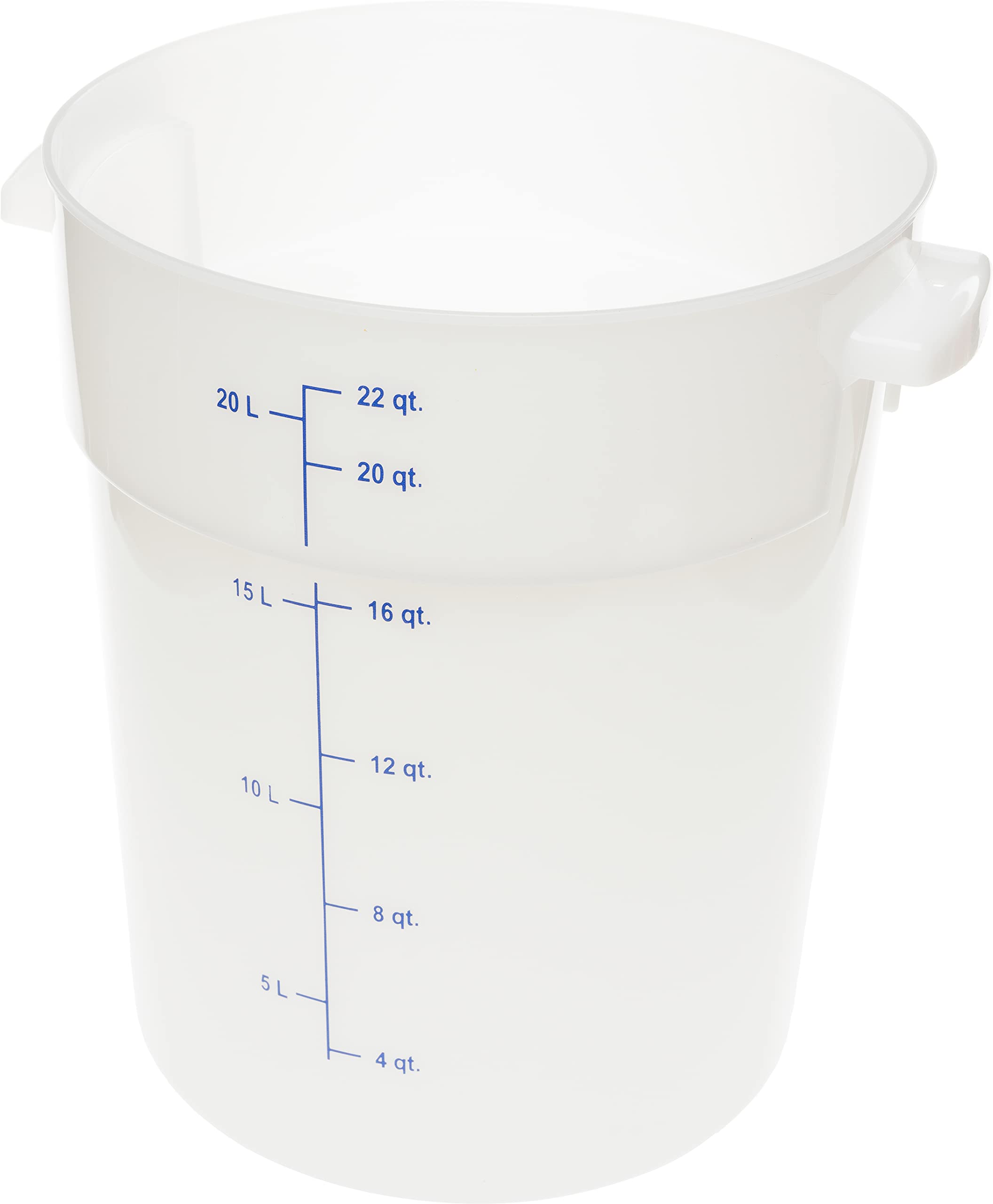 Carlisle FoodService Products 22 Quart (Pack of 6) / 6 / White Storage & Transport